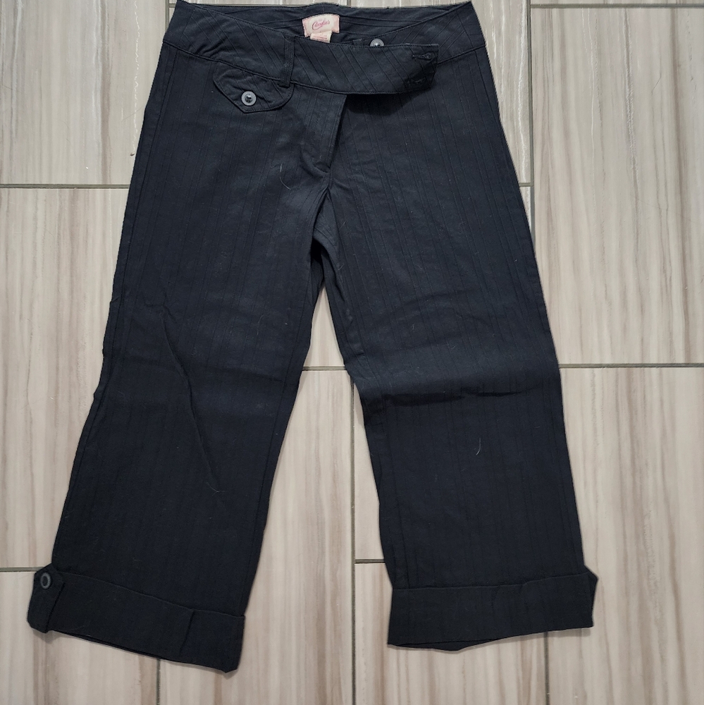 Candie's Size 9 Black Capri Dress Pants